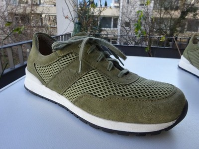 FINN COMFORT PREZZO Herr SOFT Schuhe Leder Textil Olive Germany Gr.42(UK8) Neuw