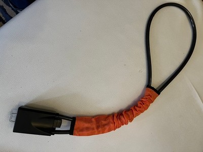 LCLXYC Lenkradsperre, Lenkradschloss für Auto, mit Stahlseil +Gurtriegel, orange