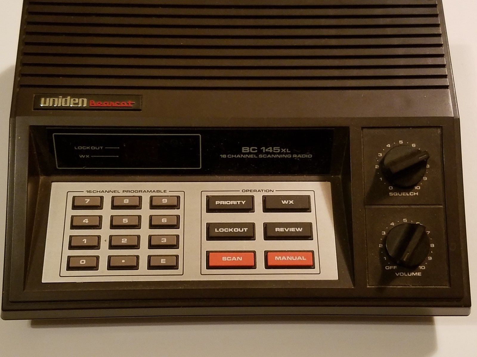 For Parts, Uniden Bearcat Scanner BC145XL 16 Ch Police Radio Weather, Manual