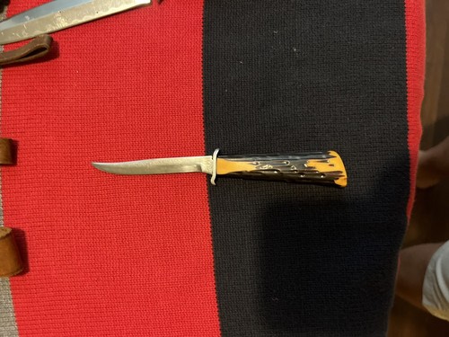 KNIFE, Weske Fixed Blade Skinner Hunting Knives Bakelite Handle USA Vintage