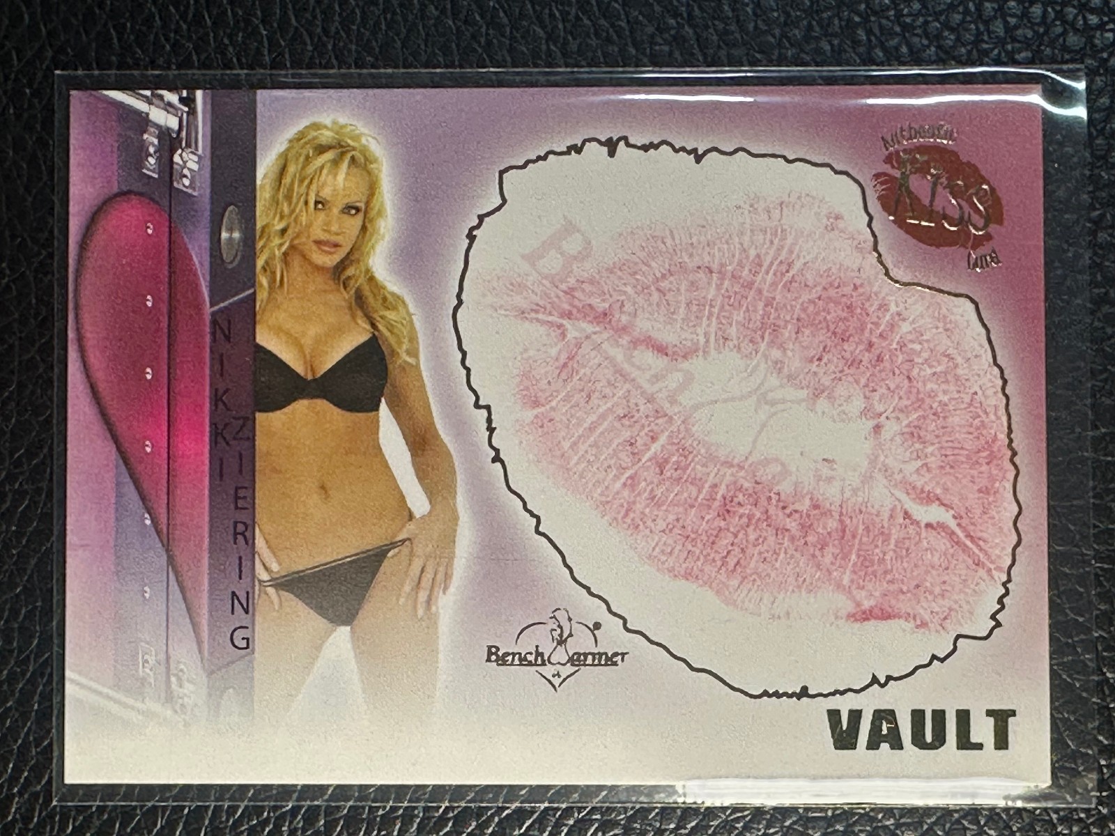 2012 Bench Warmer Vault Kiss Card Gold Foil Nikki Ziering Kiss Print