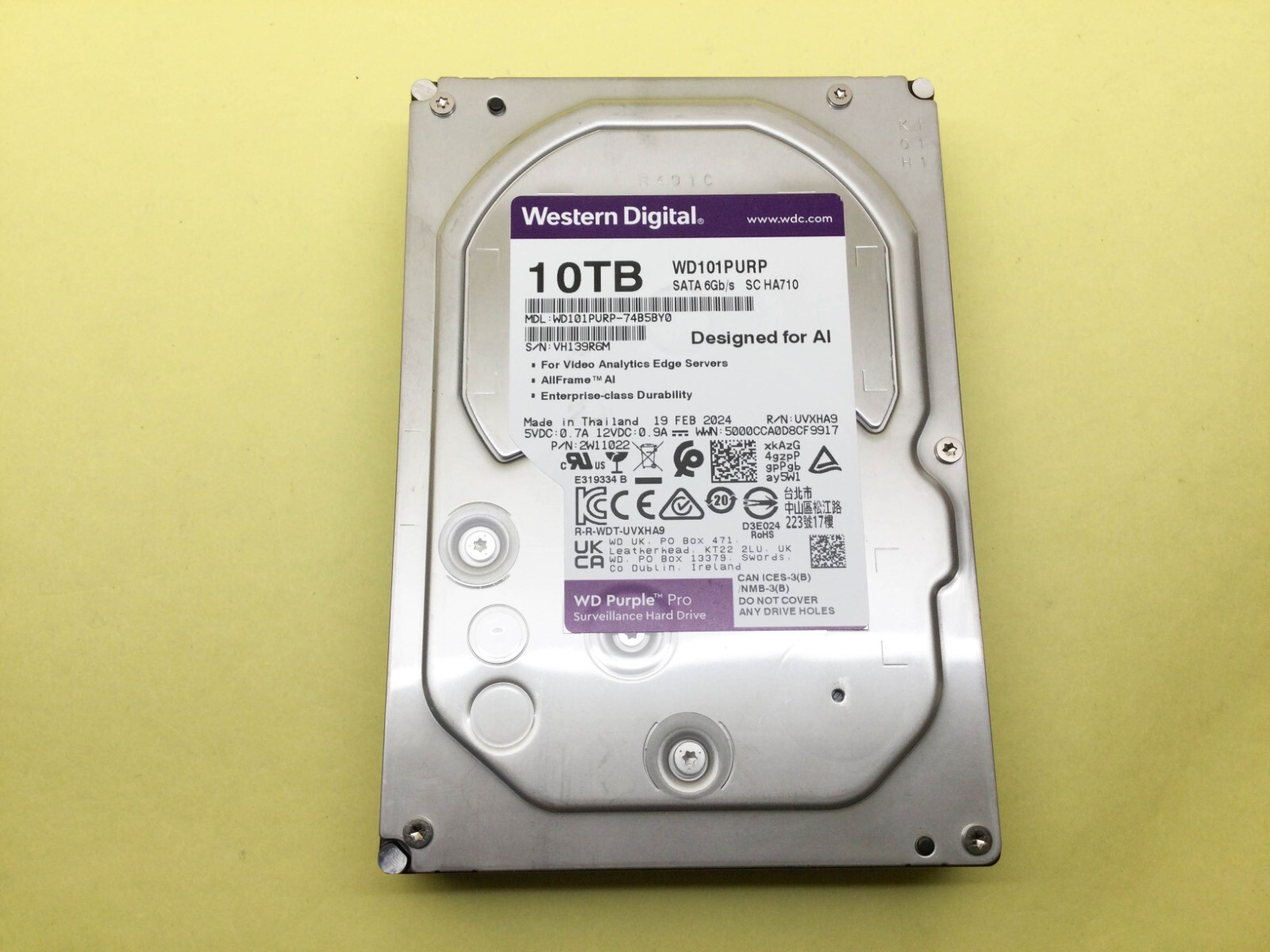 WD Purple Pro 10TB パープル HDD WD101PURP 10TB WD Purple Pro Smart Video Hard Drive | Western Digital