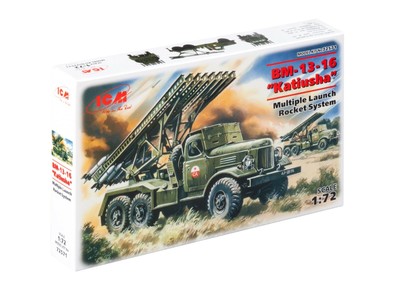 BM-13-16 ''Katiusha'' Launch Rocket System 1/72 Scale Plastic Model Kit ICM 72571