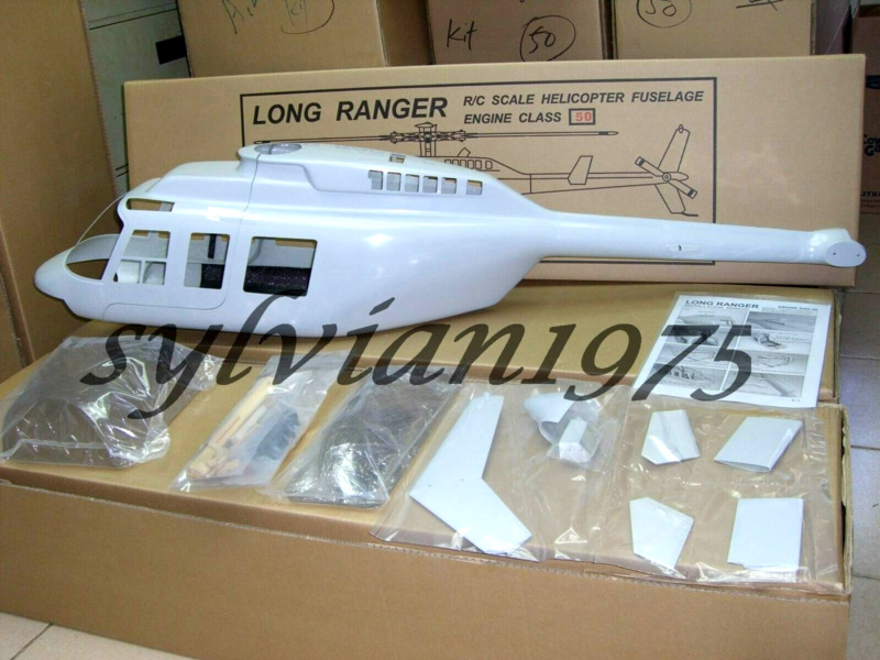 Funkey Long Ranger .50 ( 600 ) size Scale Helicopter Fuselage UNPAINTED KIT