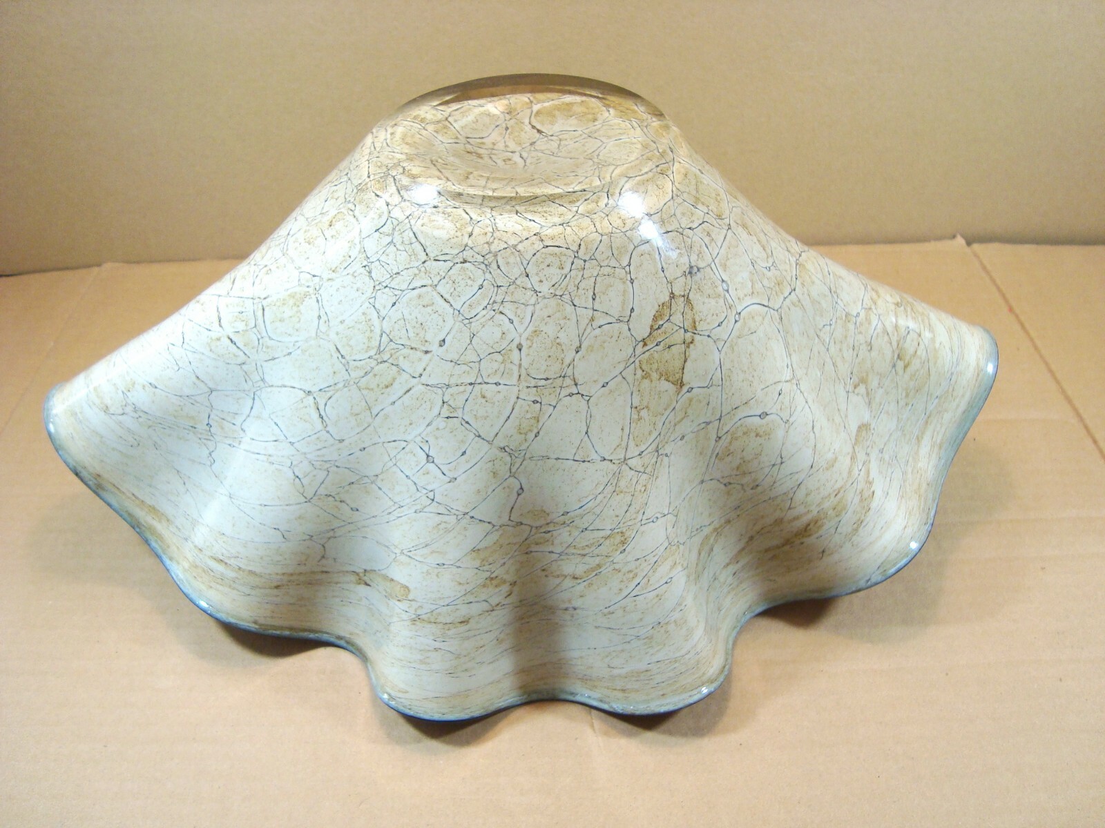 Large Vintage Krosno Jozefina Vase Hand Blown Handkerchief Vase Amethyst Poland