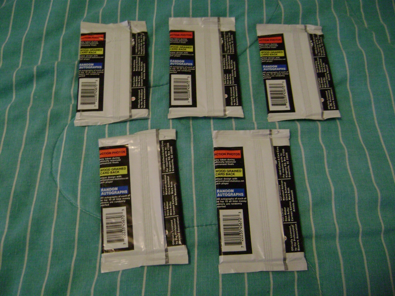 Kingpins BOWLING TRADING CARDS 1990 5 Sealed Packs Unopened Premier Edition