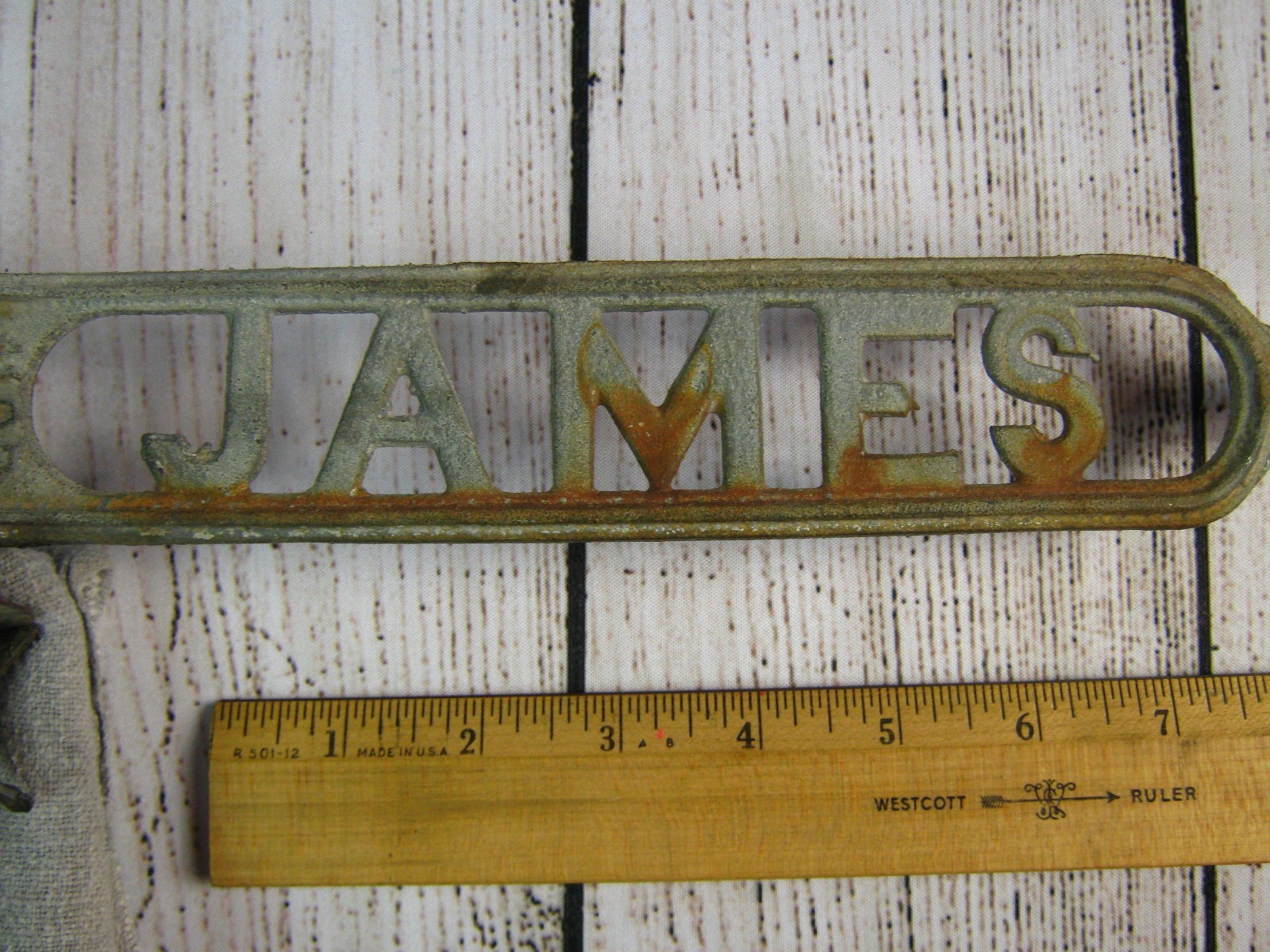 James Weathervane Arrow Ornament on Galvanized Finial for Parts or Restoration