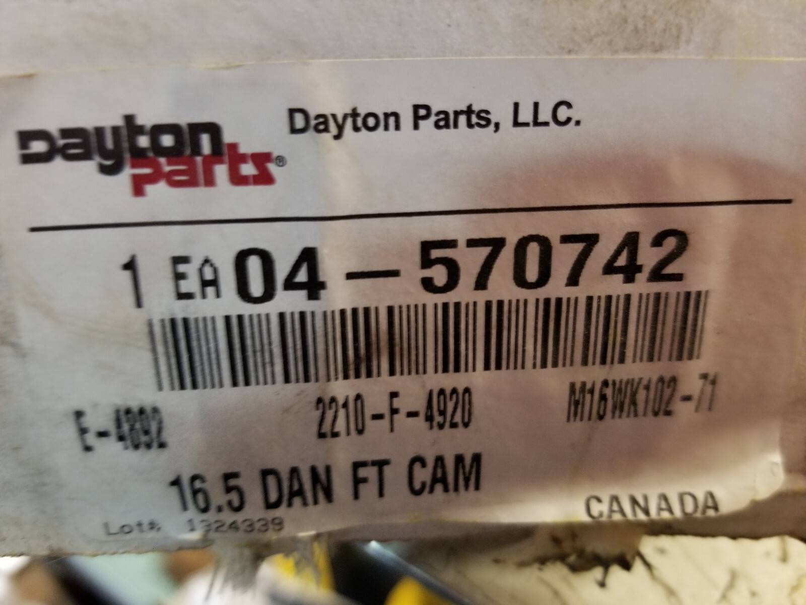 04-570742 DAYTON PARTS AIR BRAKE CAMSHAFT 04570742 - Picture 6 of 6