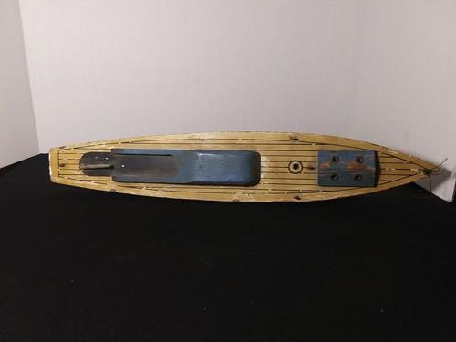 Antique Vintage Wood/Metal Pond Sail Boat Model 18