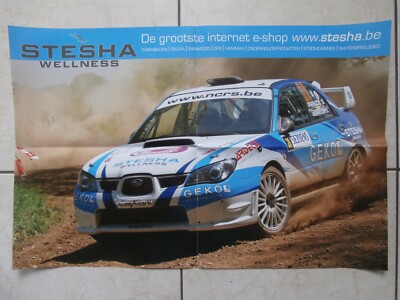 POSTER AFFICHE RALLYE SUBARU IMPREZA de PRINZIE - VERMEULEN