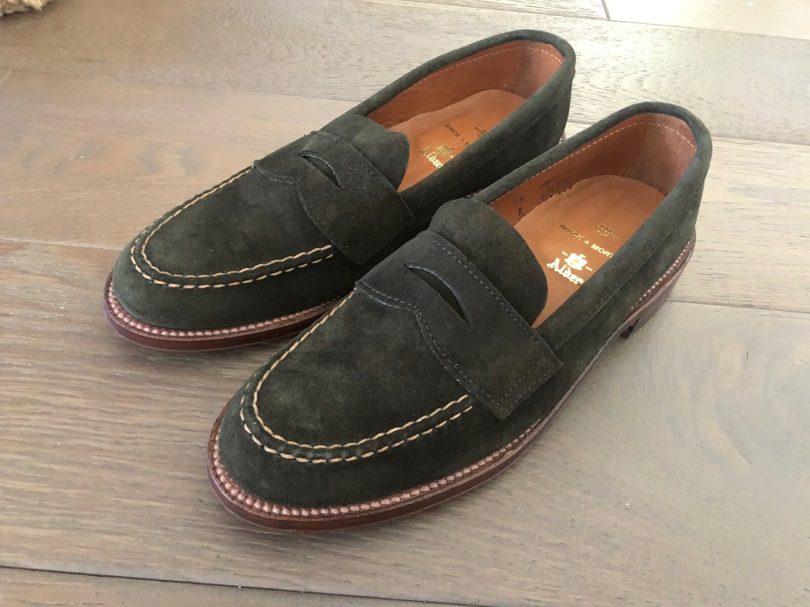 alden suede loafer