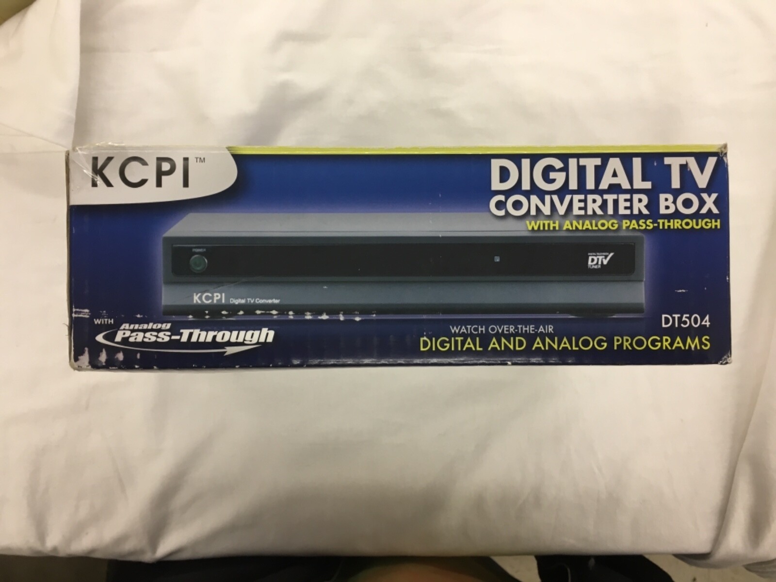KCPI Digital TV Converter Box DT504 W/ Analog Pass Through New In Sealed Box