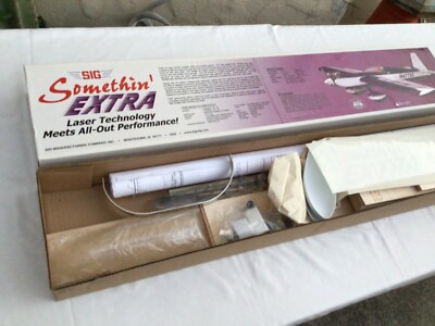 Vintage SIG SOMETHIN  EXTRA RC Airplane Model Kit new unused in original box USA