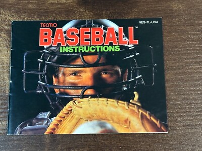 Tecmo Baseball Nintendo NES Instruction Manual Only