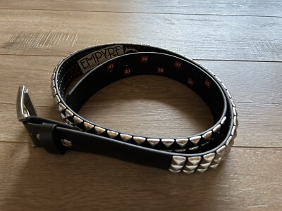 EMPYRE Clothing Co. Y2K Black Faux Leather Studded Belt Size 35-41