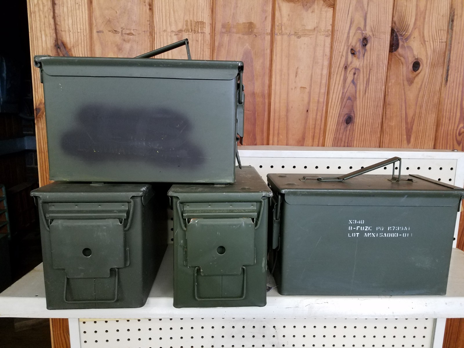 3 Ammo Cans Military Surplus .50 cal size 5.56 Can US 50 Cal M739A1 5.5