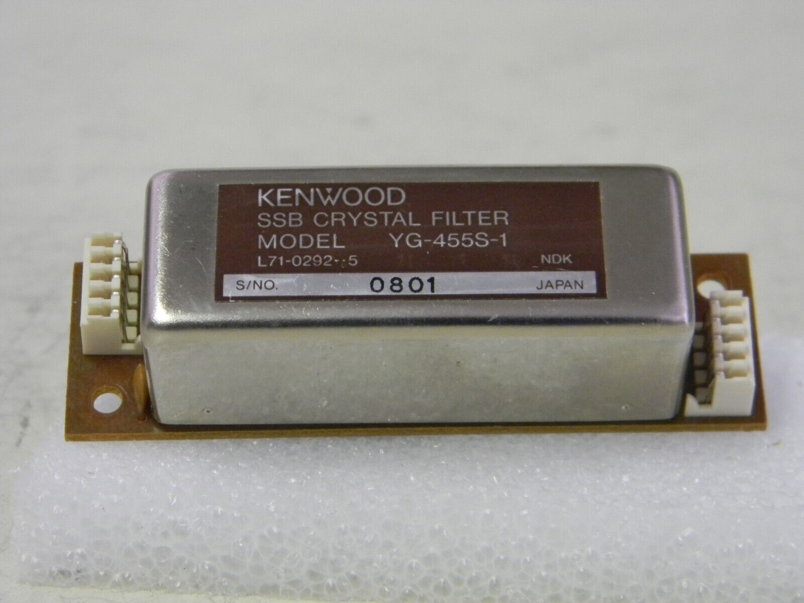 Kenwood YG-455S-1 2.4 KHz (455khz center )plug in SSB Filter Kenwood YG-455S-1 2.4 KHz (455khz center )plug in SSB Filter