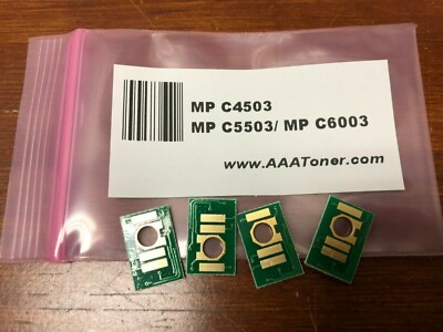4 Toner Chip for Ricoh MP C4503, MP C5503, MP C6003 (841849 ~ 841850) Refill
