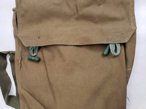 Vintage Czech Military Bread Bag Satchel Shoulder Bag Army Purse 1960s Dates