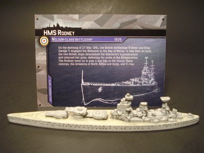 War at Sea 11/64 HMS Rodney Battleship (Rare) UK(#7) - SOLD