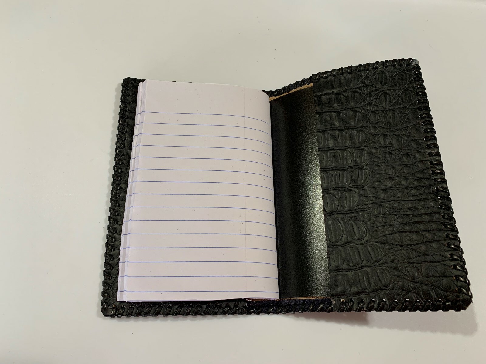 Oil Field Alligator Print Leather Pipe Tally Book Cover 6.75