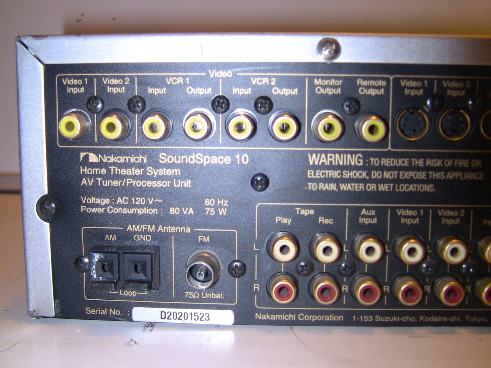Nakamichi Sound Space 10 Home Theater System Main Controller