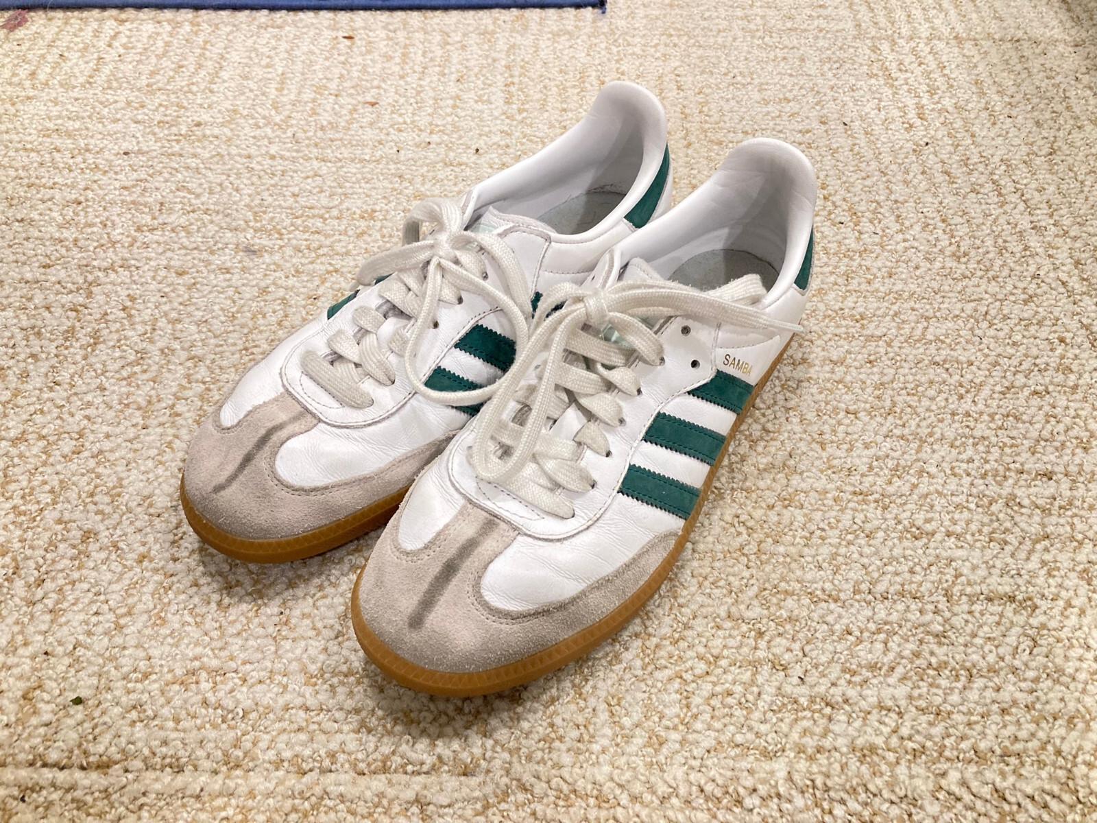 Adidas Samba OG White/Green - US Men's 9 | eBay