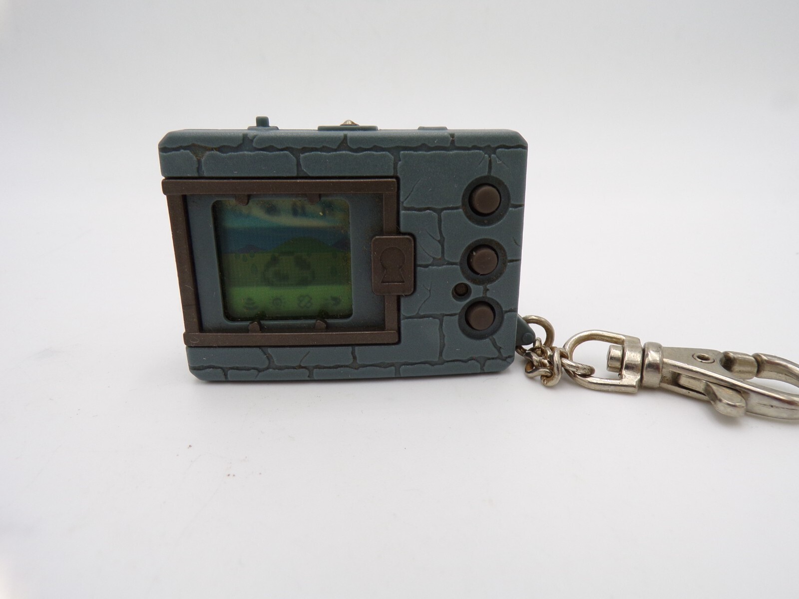 97 Bandai Japan Digimon Grey Virtual Pet V1 WORKS Free USA