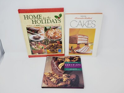 3 Dessert Cookbooks Basic Baking With Chocolate And Cakes LOT
