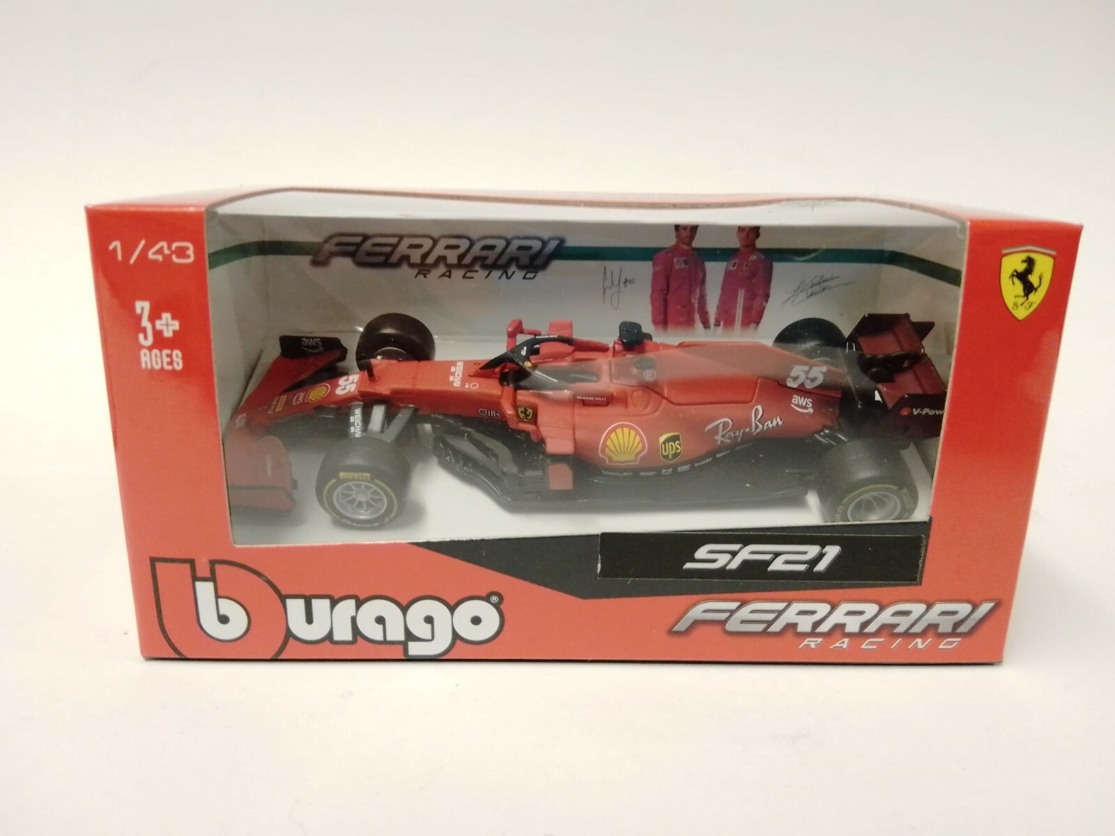 ブラーゴ 1/18 フェラーリ SF21 #55 2021 C.サインツ Amazon | Bburago