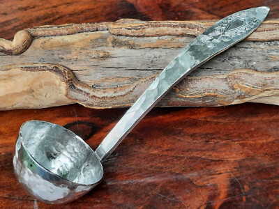 Sterling Galt & Bro. Small Arts & Crafts Hammered Ladle w Napolianic Engraving