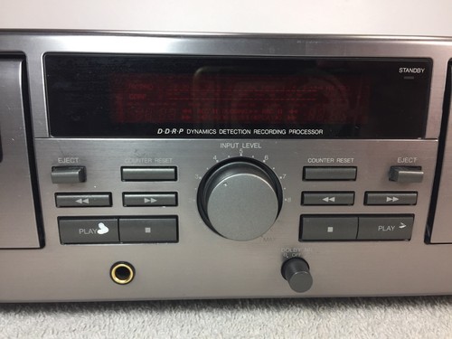 JVC TD-W215 Dual Cassette Stereo Tape Deck Player Read Description AS IS