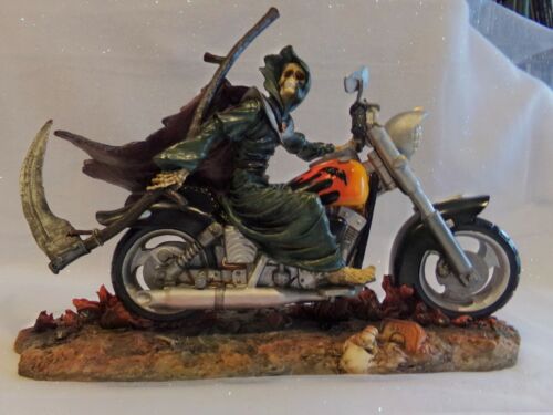 Veronese Studio Skeleton Grim Reaper Motorcycle Scythe Death Resin Halloween 