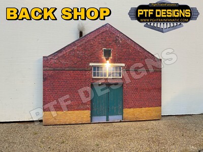 HO Scale BACK SHOP Building Flat/Front Factory - Walthers