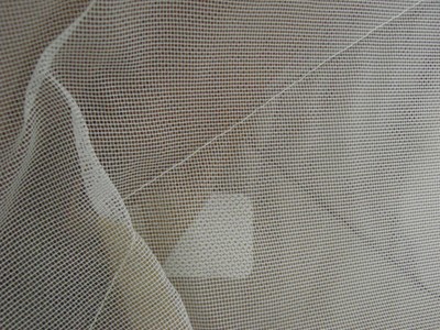 Vintage 50s Fabric Crinoline mesh Dressmaker white  Gold yellow Tulle