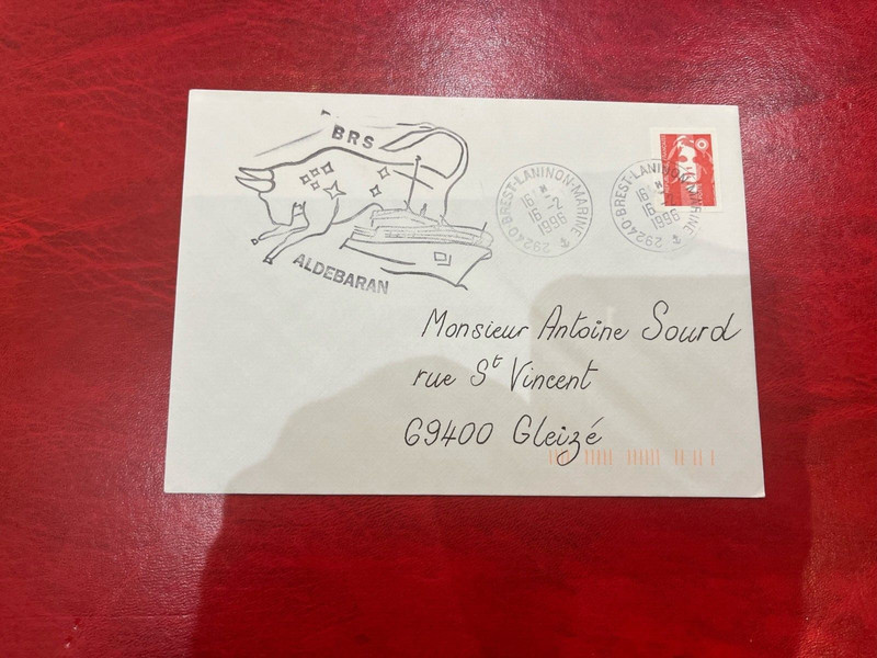 Militaria Marcophilie Navale Avec Tampon 