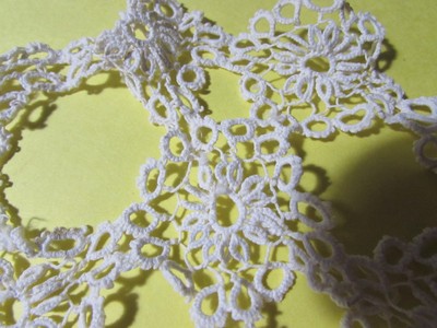 VINTAGE ANTIQUE white handmade 8 - 8 1/2