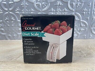 Vintage Manual Diet Scale Food Weight 18 ounces / 500 grams Grand Gourmet