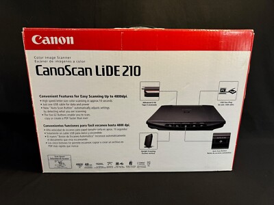 NEW CANON CANOSCAN LIDE 210 USB COLOR IMAGE SCAN 4800DPI FLATBED SCANNER
