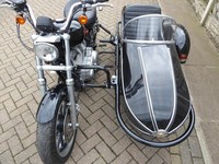 HARLEY DAVIDSON 883 XL SIDECAR OUTFIT 60 REG VERY LOW MILES GP MANX SIDECAR 