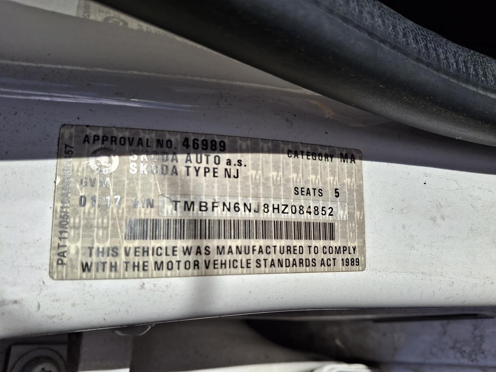 SKODA FABIA 2015-2021 STEREO/HEAD UNIT 6IN TOUCHSCREEN, NJ, 01/15-08/21 - thumbnail 7