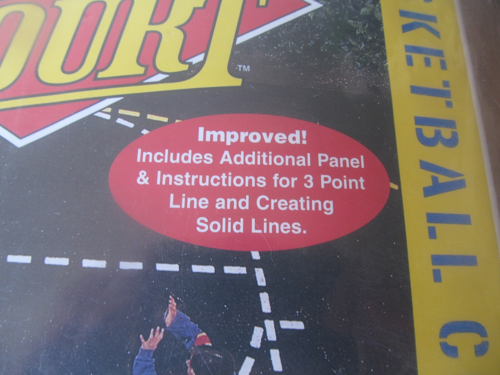 Superior Court Regulation Size Basketball Court Stencil with 3 point stencil New