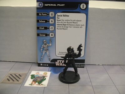 =Star Wars Miniatures LEGACY OF THE FORCE Imperial Pilot 22/60 with card =