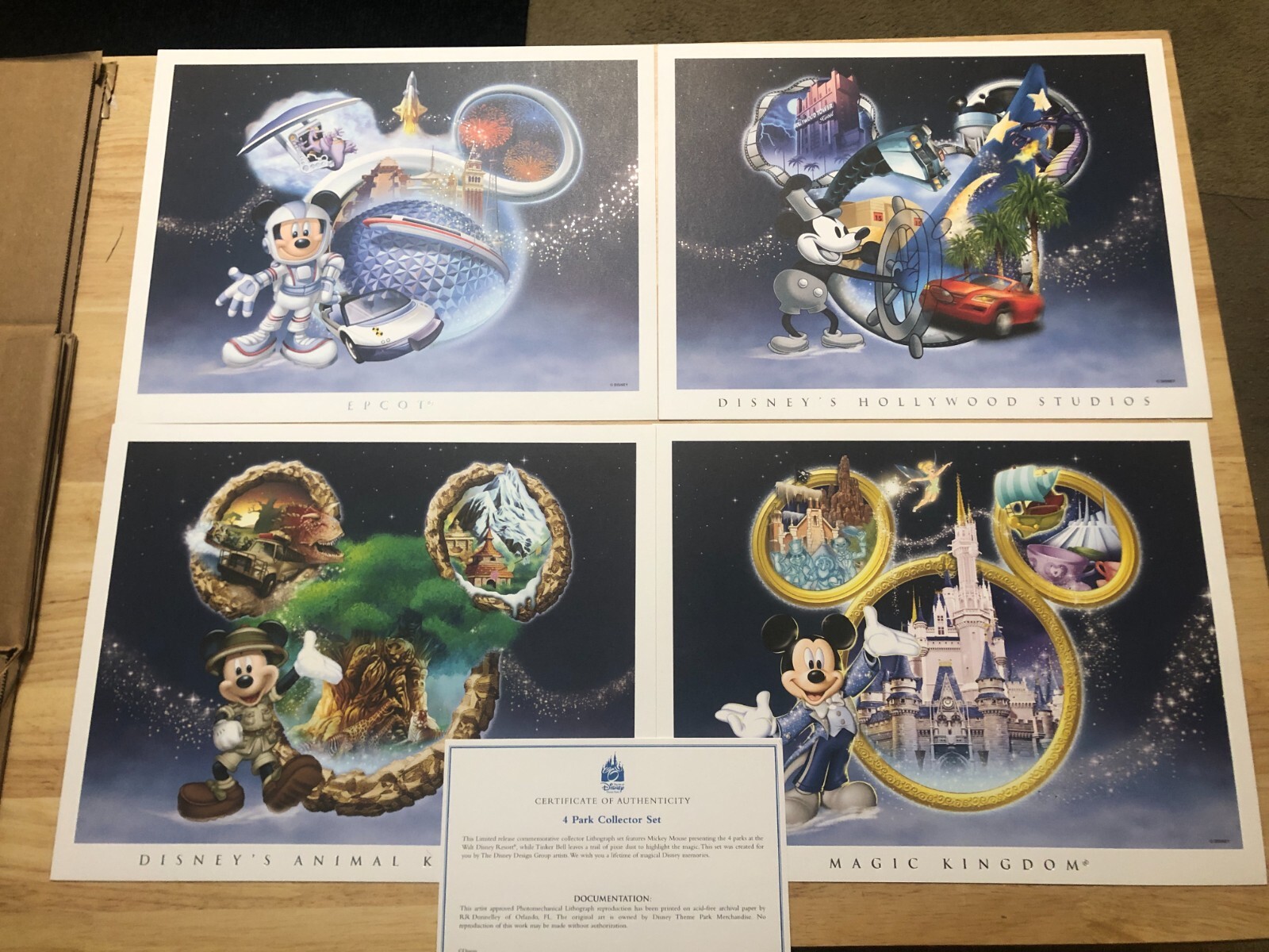 Art of Disney Theme Parks 4-Park Collector Art Print Set