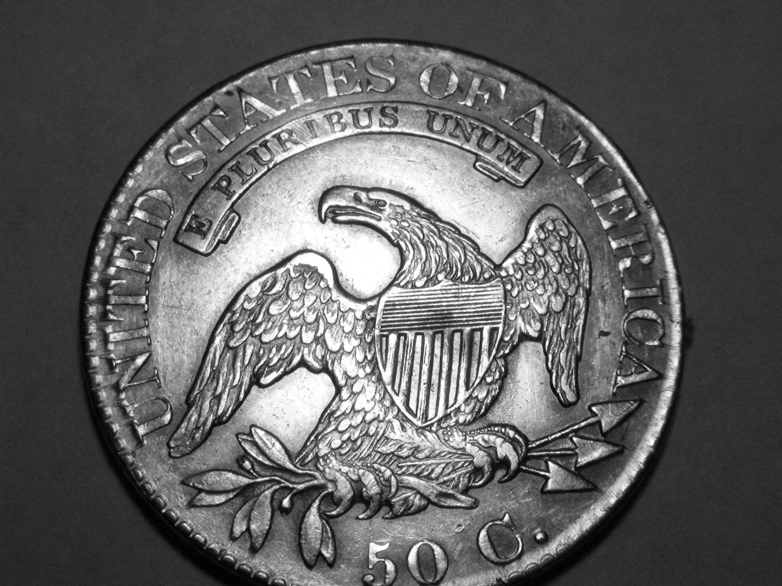 1825 Capped Bust Half Dollar  FREE SHIPPING #107 (AU +)
