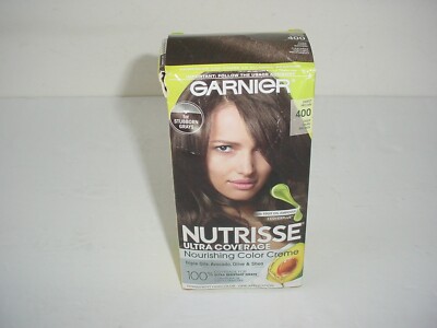 Garnier Nutrisse Coverage Hair Color Deep Dark Brown Sweet Pecan 400 Damaged Box