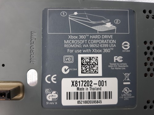 Official Microsoft XBOX 360 60GB External Hard Drive Tested & Guaranteed