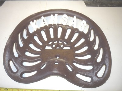 6 CAST IRON FARM BAR STOOL GARDEN SEAT   KANSAS WILDCATS