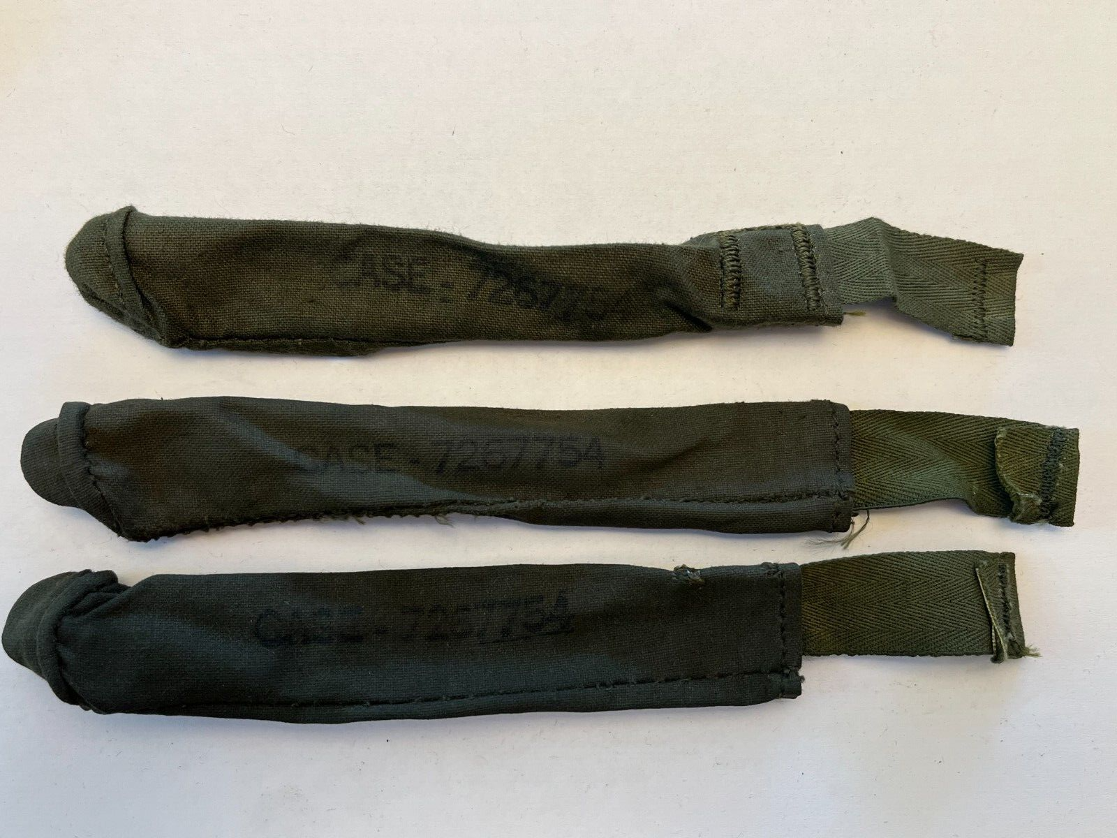 USGI 30 Cal M1 Garand  7.62 Rifle Cleaning Rod Section Pouch Green Canvas 2 Pack