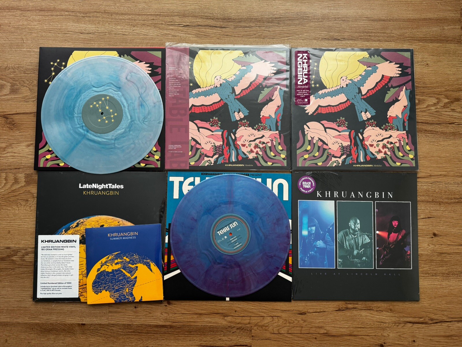 Rare, Signed Khruangbin Vinyl Collection — 23 Items